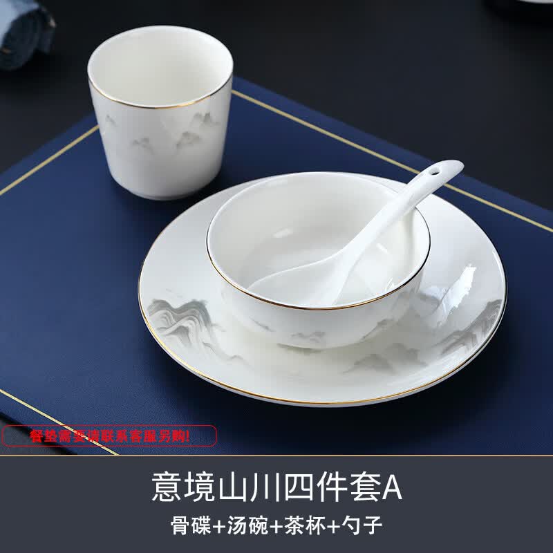 Luxury White Porcelain Hotel Dining Set