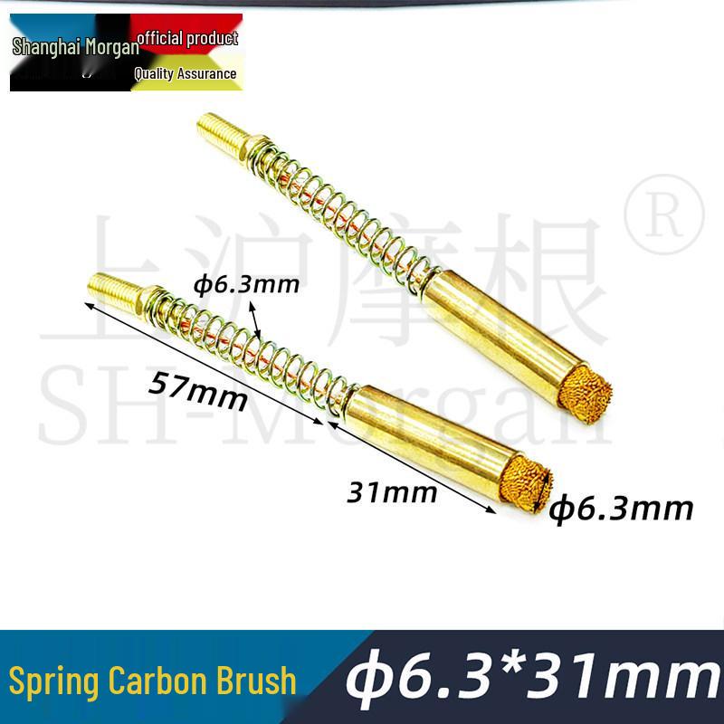 Cylindrical Clutch Carbon Brush Copper Round Screw Rod 6x38 8x30/40
