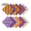 Classic Halloween Elements Stickers 12 Sheets Scrapbook Paper Set, 6x6in Double-Sided Craft Paper, Pumpkin Themed PaperPack Ghost Bat Pattern