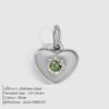 eManco Stainless Steel Heart Charm Valentine's Day Charms Multicolor Birthstone Pendants for Girl Sweet Jewelry Making