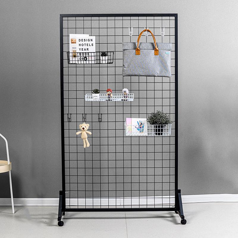 Iron Mesh Grid Display & Storage Rack for Artwork and Mobile Accessories