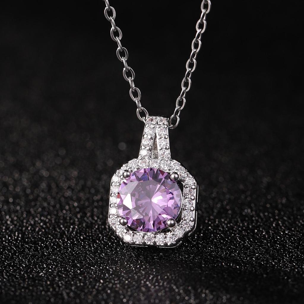 High-End Zircon Perfume Bottle Pendant Necklace - Luxury Fashion with Full Diamond Design