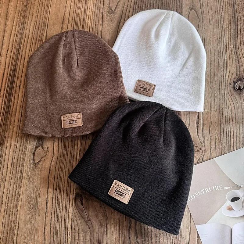 Korean Style Knitted Beanie Hat With Breathable Acrylic For Winter Teens And Adults