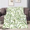 Fashion Willow Leaf Art Modern Flannel Soft Warm Plush Blanket For Sofa Living Room Pet Hogar Bedroom Gift Home Car Portable