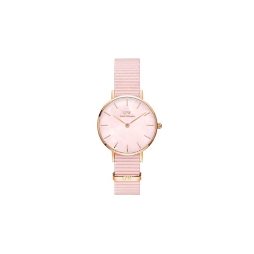 Officially Imported from the Official Shop with a 2-Year Warranty. Daniel Wellington DW Women's Petite 28 Coral RG MOP Watch. This Rose Gold and Pink
