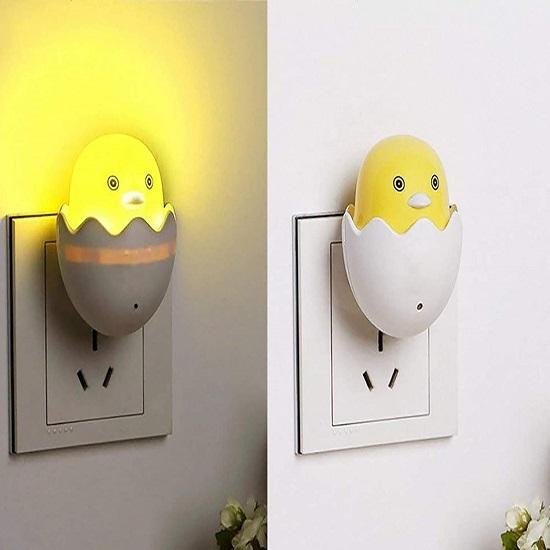 Duck Shaped Night Light Lamp Plastic, Assorted, Pack of 1Led