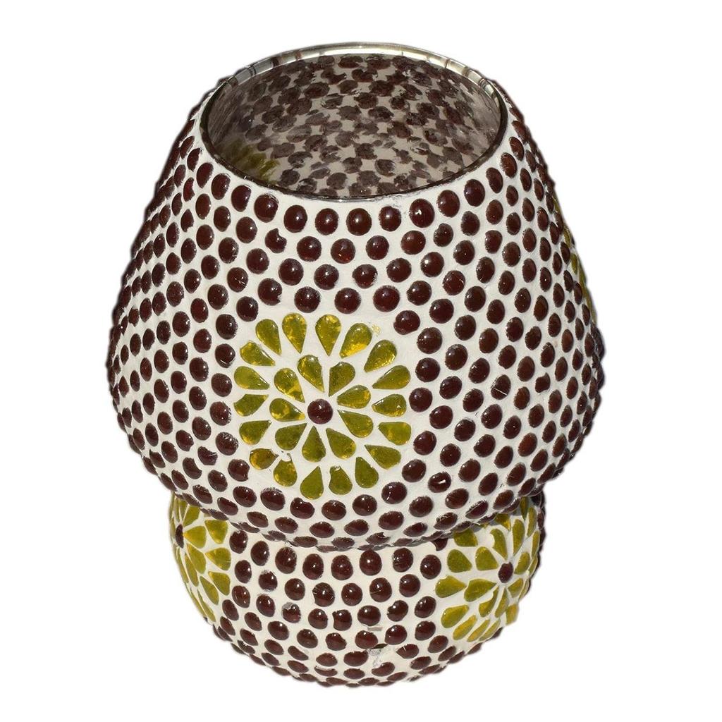 Mushroom Shaped Mosaic Glass Lamp for Home/Office/Festival Decoration (Glühbirne nicht im Lieferumfang enthalten) (, 17 cm)