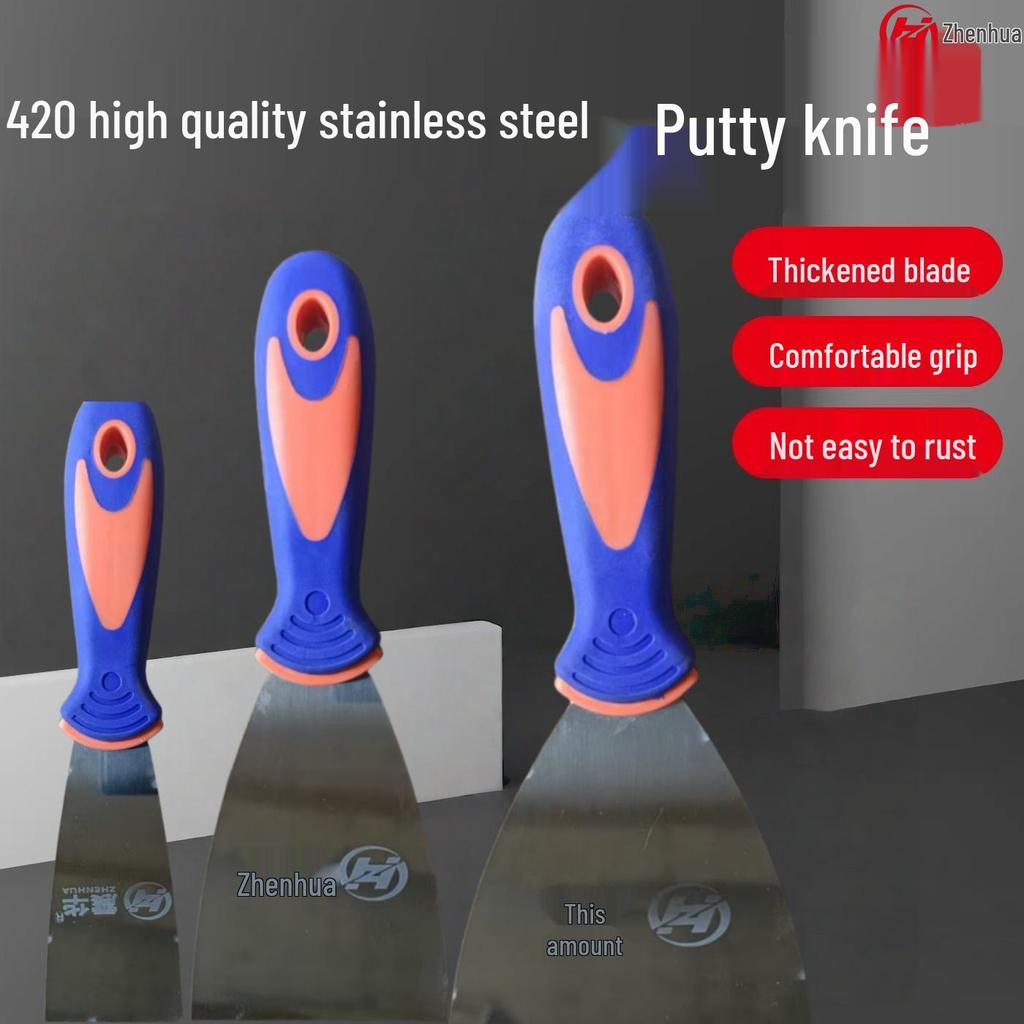 Zhenhua Rustproof 420 Stainless Steel Putty Knife Set: 1" to 6" Corrosion-Resistant Scraper Blades