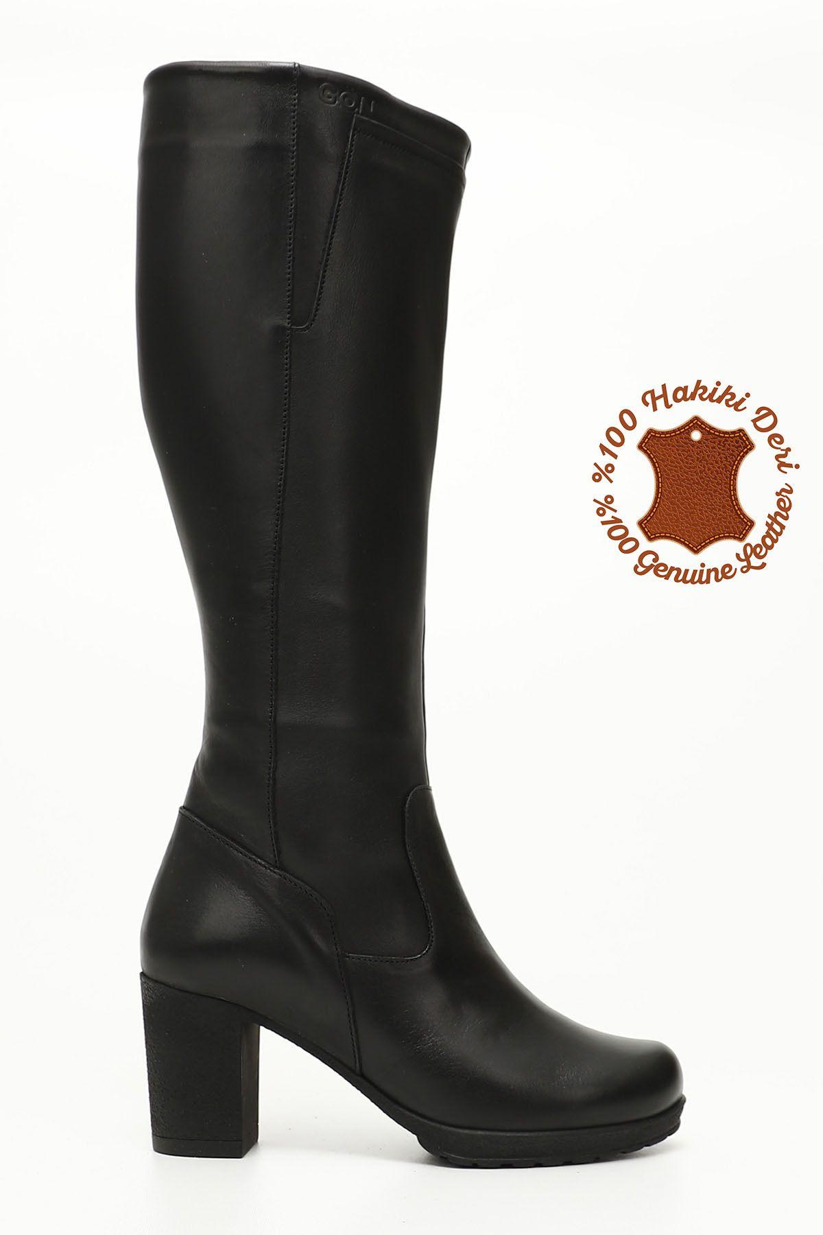 

Женские современные стильные модные ботинки из натуральной кожи, черные повседневные ботинки из натуральной кожи с круглым носком и резиновой подошвой на молнии, на каблуке 36