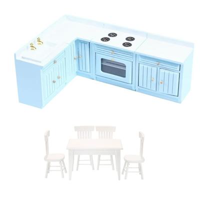 Dollhouses Wooden Miniature Kitchen Sink And Countertop Set In 1/12 Scale For Miniature Enthusiasts