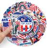 50 Photos of American Independence Day Graffiti Personalized Creative Decoration Mobile Phone Case Water Cup Suitcase Stickers Waterproof