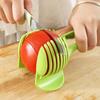 Fruit Vegetable Slicer with Handle Plastic Tomato Lemon Divider for Even Slices Wedges Ergonomic Essential Kitchen Tool for Salads Meal Prep