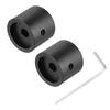 Uxcell 2pcs Guitar Knobs Metal Volume Tone Control Dome Knobs X Potentiometer Knobs with Set Screws for Electric Guitar Bass Black 1/4" 1"