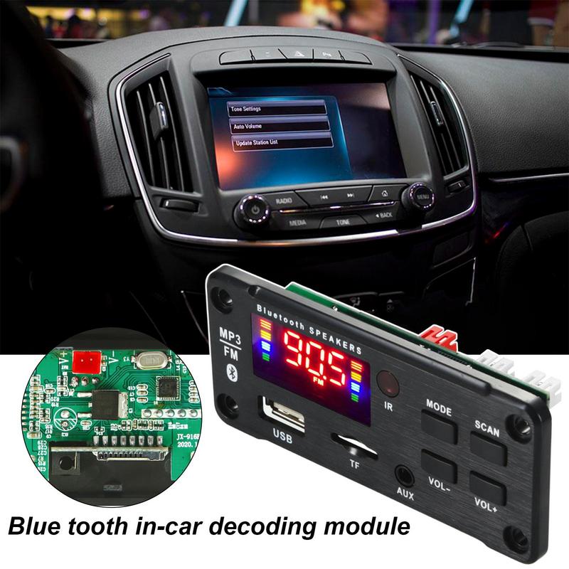 12V Car Mp3 Decoding Board 12V Remote Decoding Board Module Controller Modification Screen Display Amplifier 5.0 Receiver For
