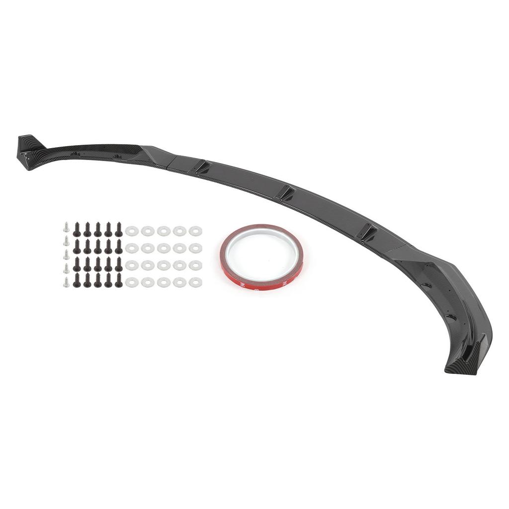 3pcs Front Bumper Lip Spoiler Trim Protection Carbon Fiber Style Replacement for Tesla Model 3