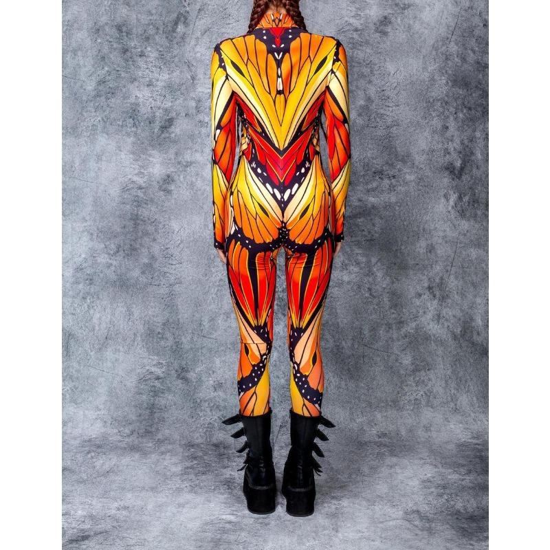 Unisex Cyber Punk 3D Digitaltryck Halloweenfest Rollspelsdräkt Kvinnor Män Cosplay Kostym Karnevals Jumpsuit