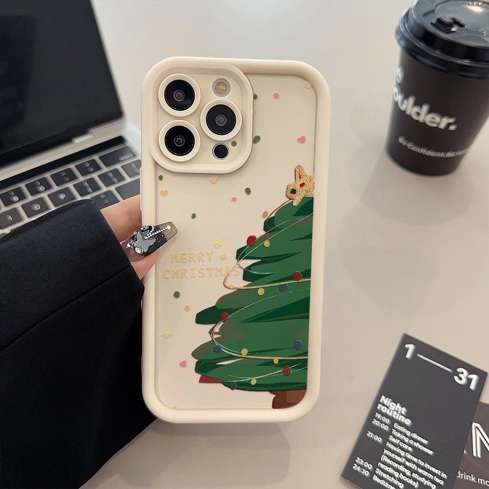 Etui na telefon świąteczny do iPhone 11 13 12 14 15 16 Pro Max XR XS Samsung A15 A55 A05 Redmi 12 13C OPPO A16 A18 A60 Reno 11 Vivo Y17S Y12 infinix note