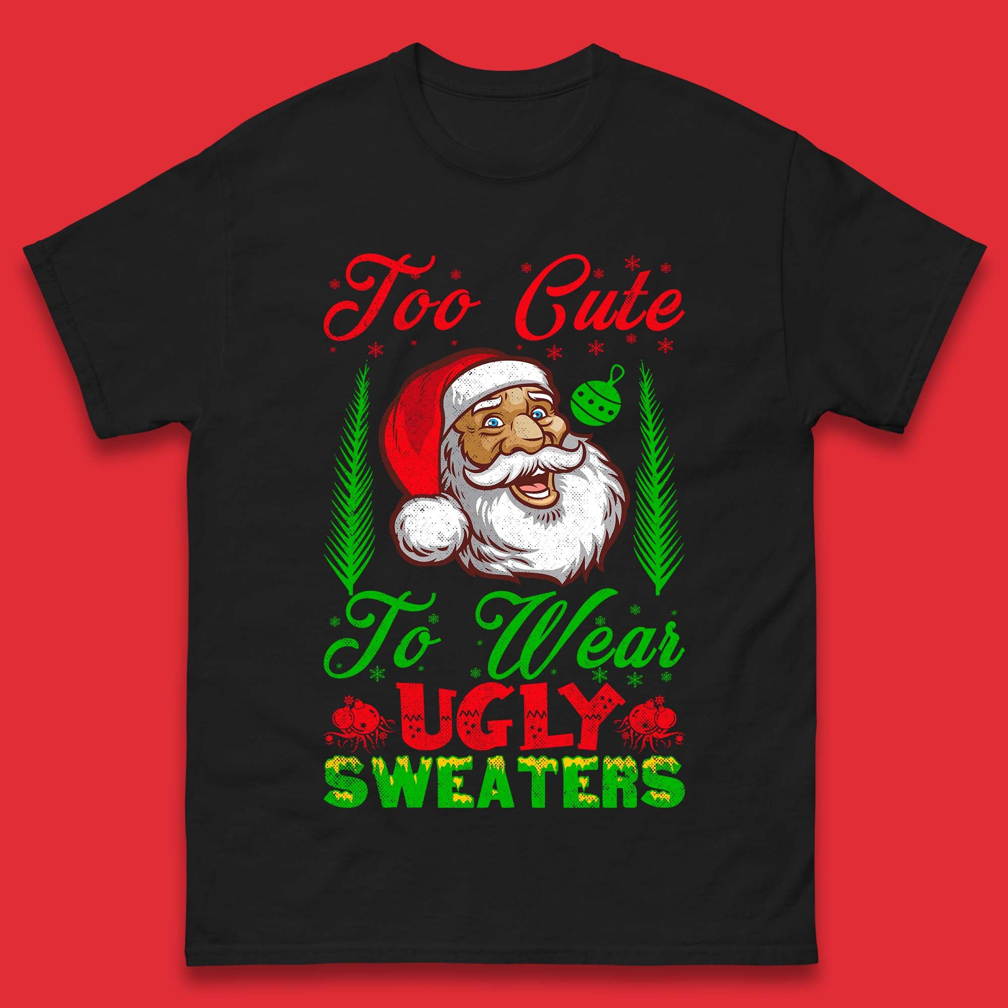 Ugly Sweaters Christmas Mens T-Shirt Womens Tops Tees 4XL