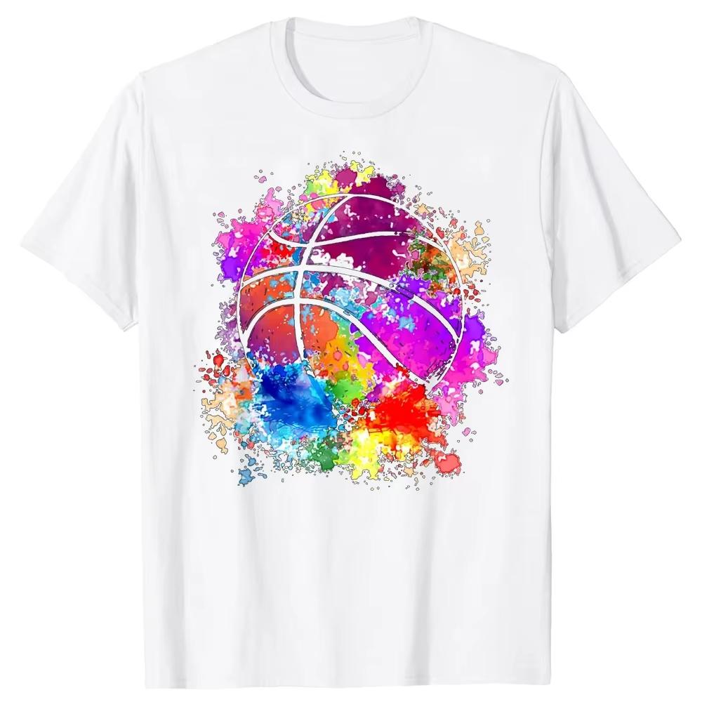 Basketball Teenagers Girls Boy Men Women Funny Player Team Sport T-Shirt Tshirts Tops Tees for Men Fitted Cotton Summer T Shirt