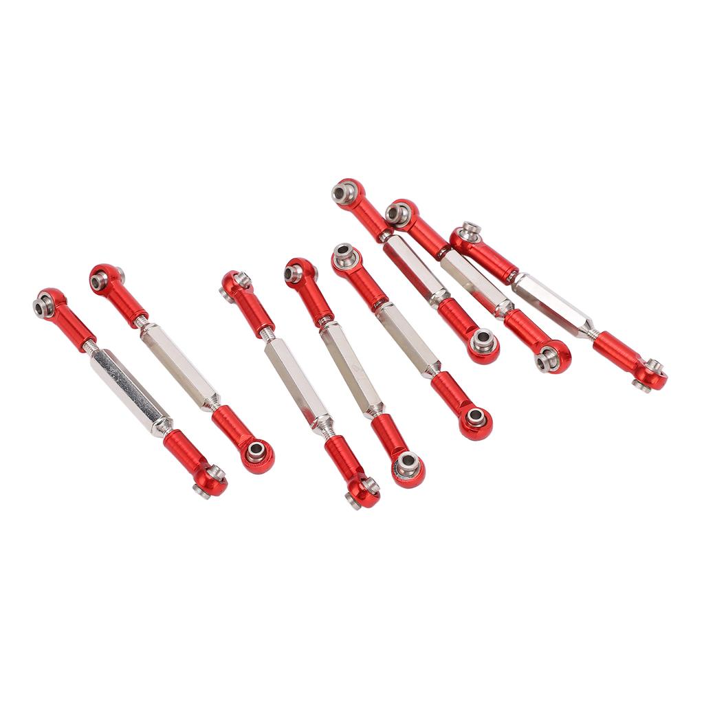 8Pcs Metal   Steering Linkage Aluminum Alloy Servo Link Pull Rod for WPL C14 C24 B14 MN D90 D91