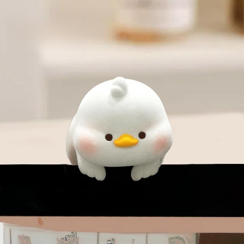 1Pc Screen Animal Model Elephant Cartoon Center Console Doll Flocking Computer Monitor Decoration Panda Dog Desk Ornament