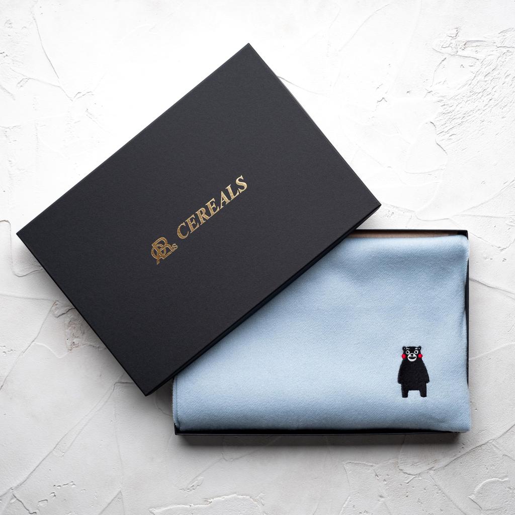 CEREALS Kumamon Cashmere Birthday Present 100% Scarf, Gift, (Bordeaux)