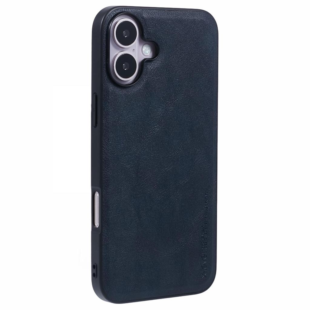 X-LEVEL Bojue-3 Series For iPhone 16 Case Anti-Scratch Leather Coated PC+TPU Back Cover