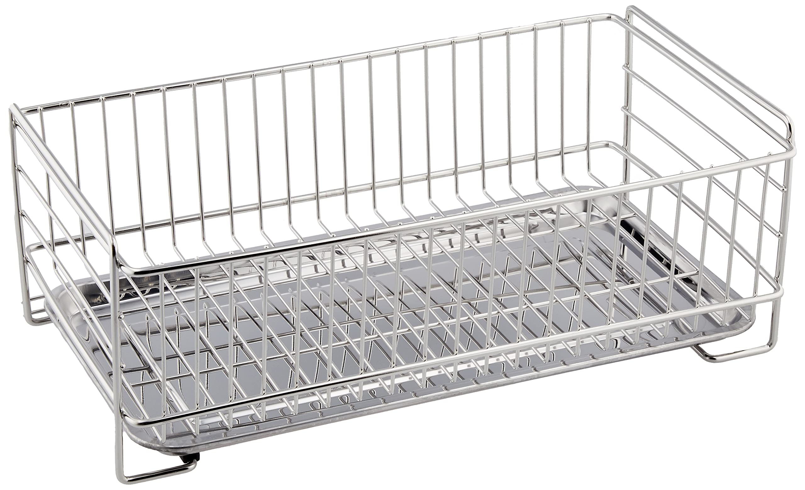

Pearl Metal Slim Stainless Steel Draining Basket, At Aqua, HB-3937, Silver