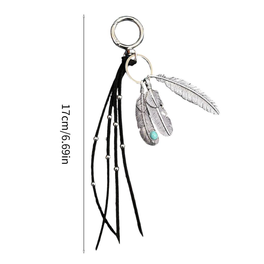 Feather Tassel Keychain With Glittery Faux Feather Ornament For Bags Backpacks Jewelry Accessories Elegant Gift Idea