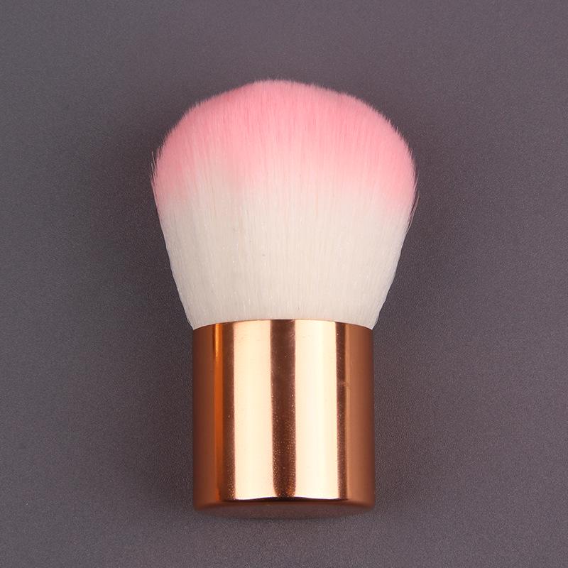 Large Kabuki Blush Brush with Mushroom Head for Loose Powder and Setting Makeup
