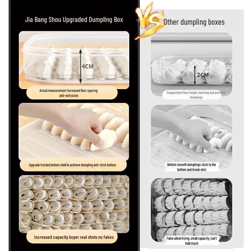 Jiabangshou Multi-functional Freezer Dumpling Storage Box