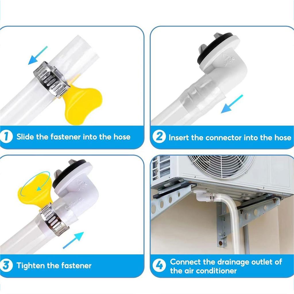 Portable Air Conditioner Drain Hose Set with Connector Air Conditioner Drainage Solution Easy to Install Drain Hose