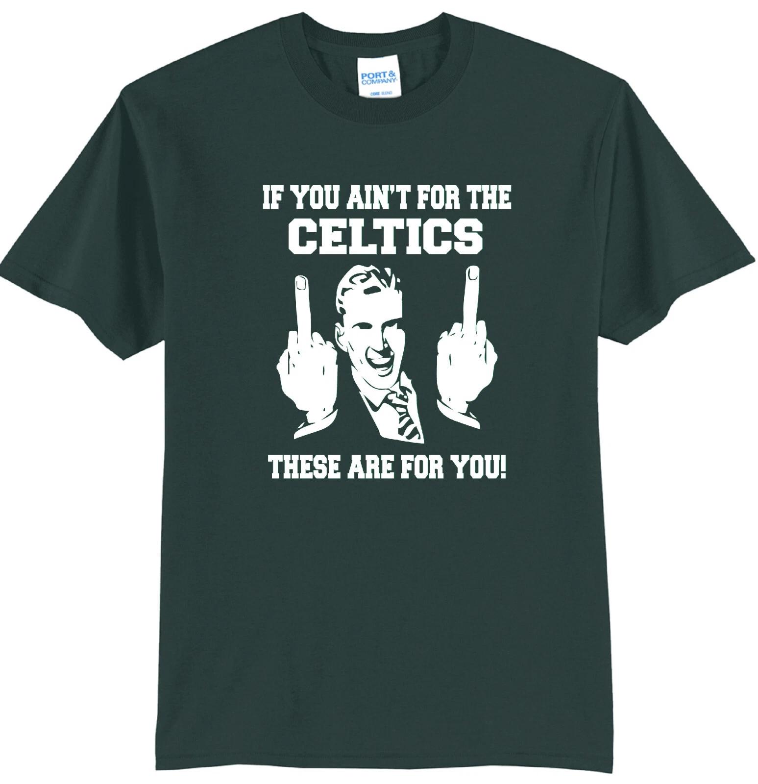 

CELTICS FLIP THE BIRD HARDCORE BASKETBALL FAN MIDDLE FINGER GREEN T-shirt JERSEY XL