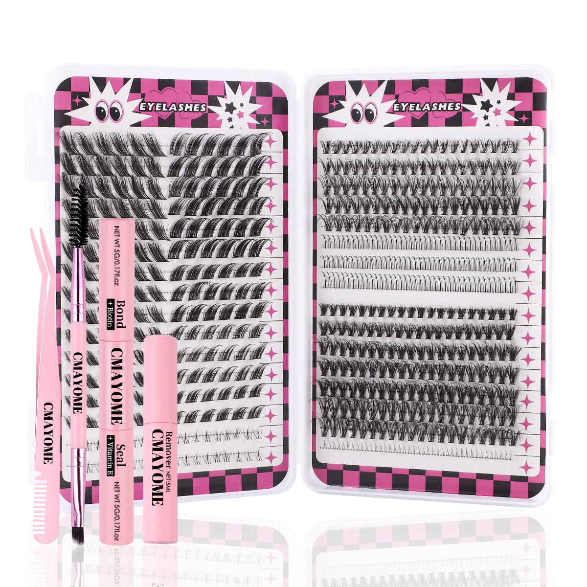 

Книга ресниц пучками для самостоятельного наращивания, Натуральные густые накладные ресницы, D-образные сегментированные ресницы для наращивания