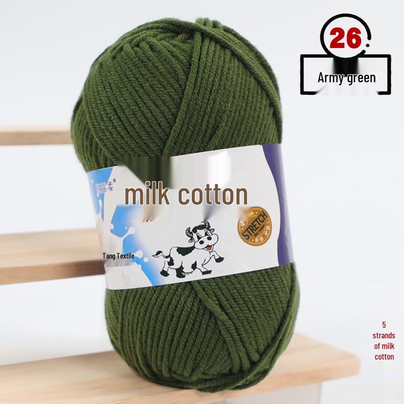 Filato di Cotone Lattiginoso a 5 Fili per Maglia & Uncinetto - Kit Fai da Te per Sciarpa, Coperta Lavorate a Mano di Spessore Medio