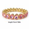 Clasp-Free Stretch Bracelet,Translucent Multicolor Details and Gold-Tone Alloy Wristband for Everyday Outfits and Parties