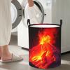 Volcano In The Snow Foldable Laundry Baskets Dirty Clothes Sundries Storage Basket Home Organizer Box