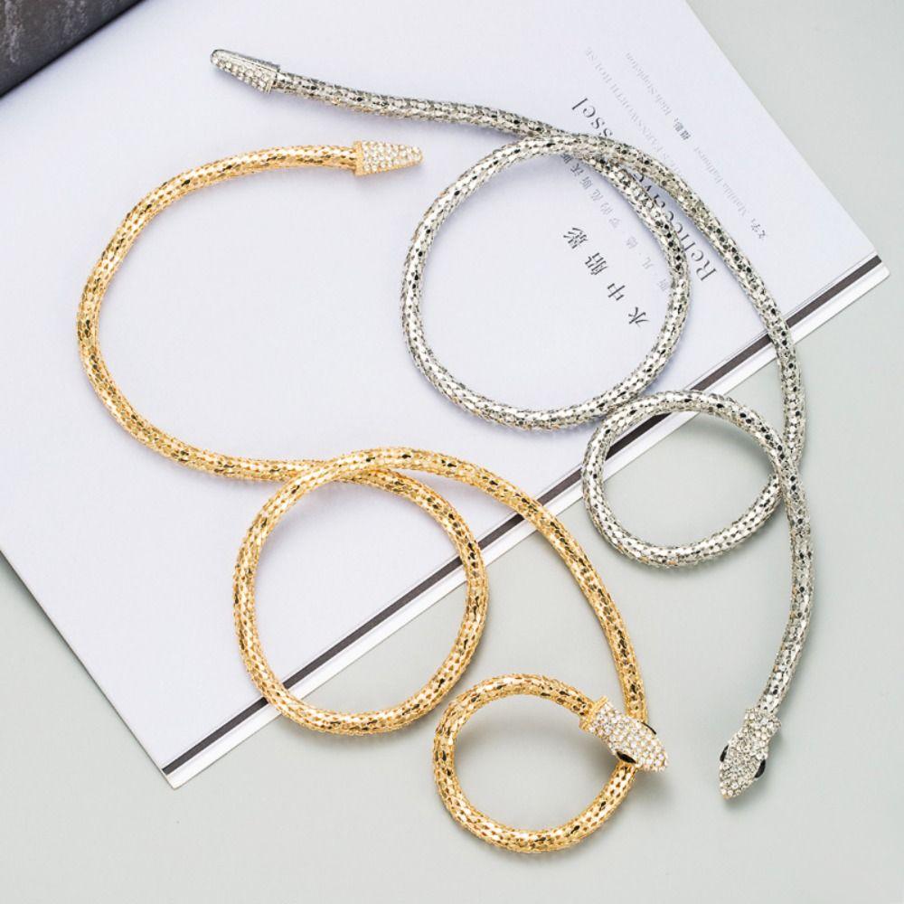 Alloy Bendable Snake Necklace Twistable Bracelet Creative Gift Flexible Choker