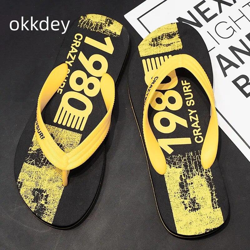 

Летние тапочки мужские дизайнерские уличные мужские шлепанцы с круглым носком на плоской подошве повседневные противоскользящие тапочки Best
