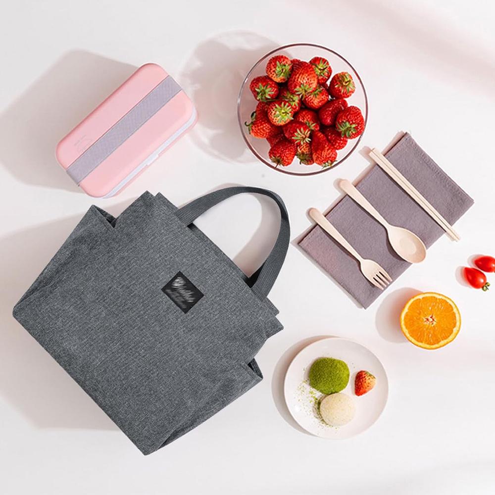 Multi-Pocket Insulated Handbag: Large Capacity Aluminum Foil Lunch Bag for Commute