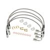 Brake Line Kit Stainless Steel Extended Front 24 Inch Rear 22.5 Inch for Jeep For Wrangler JK 2 Door JKU 4 Door 2007-2018