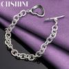 CHSHINE 925 Sterling Silver Charm Heart Bracelet For Women Wedding Party Fashion Fine Jewelry