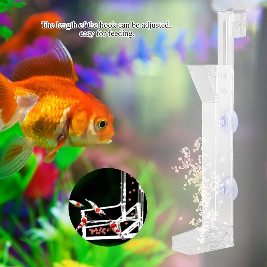 Acryl Garnelen Futterröhrchen, Garnelen Futterspender Transparente Glas Garnelen Futter Schale Tablett mit Saugnäpfen für Fischglas Aquarium Crystal Garnelen Krabben