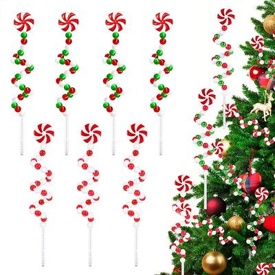 1PC Holiday DIY Tree Decorations with Candy Accents Candy Windmill Torsion Bar 18-20cm