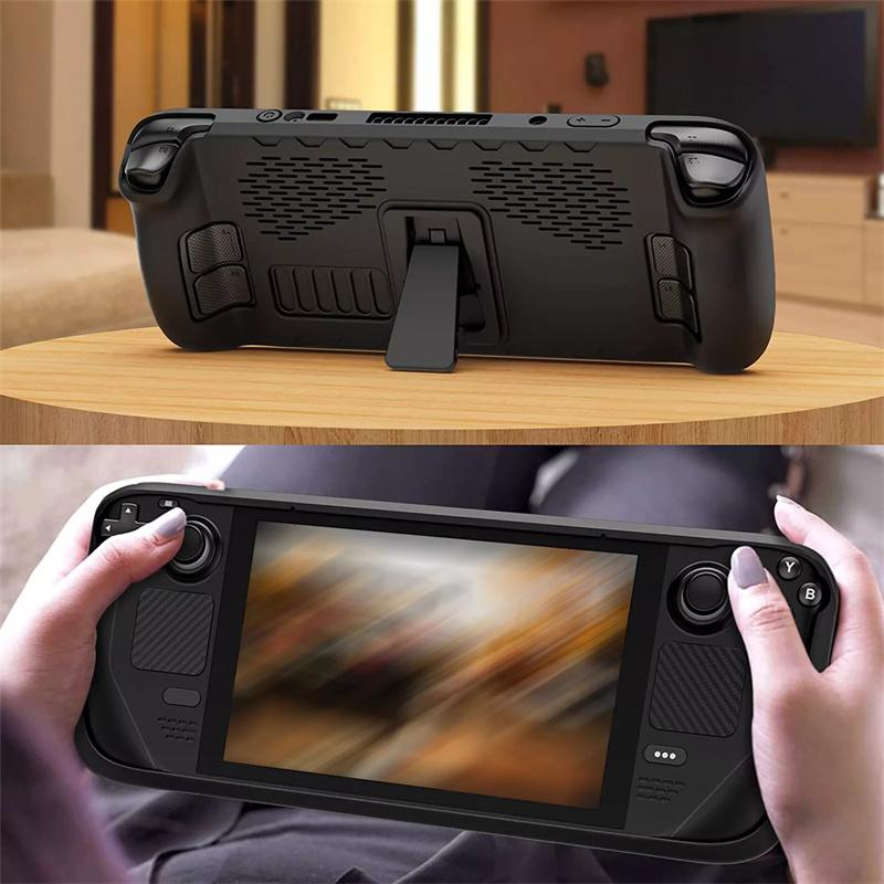 Etui Steam Deck z podstawką 7 w 1 do Steam Deck Pyłoszczelna, antypoślizgowa obudowa z TPU Akcesoria do konsoli do gier