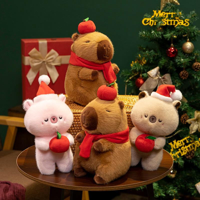 Kapibala Doll Cute Capybara Doll Girl Plush Toy Sleeping with Rag Doll Christmas Gift