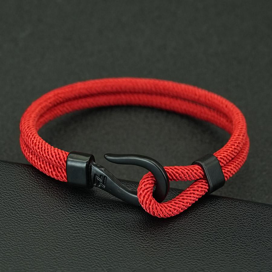 Noter Stylish Fishhook Bracelet Men 7 Colors Available Grade A 4mm String Street Hiphop Riding Sports Sweat Absorbent Braslet