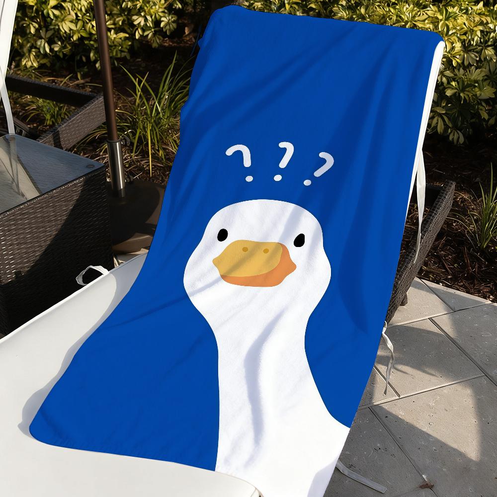 D-duck funny cartoon Towel Quick Drying Beach Towels Are Suitable For Swimming Pools Camping Yoga And The Gym