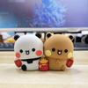 Urocze Figurki Bubu i Dudu Dekoracje na Szczęście Zostań Bogaty Yier Akcesoria Niedźwiedź Panda Wystrój Domu Kawaii Ornamenty do Wnętrza Samochodu