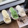 Fashion Versatile Slippers for Women Summer Outwear 2024 New Korean Crossover with Thick Sole One Line Drag Beach Sandals